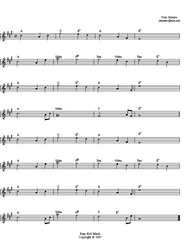 Transcrirt for Ram Rod March