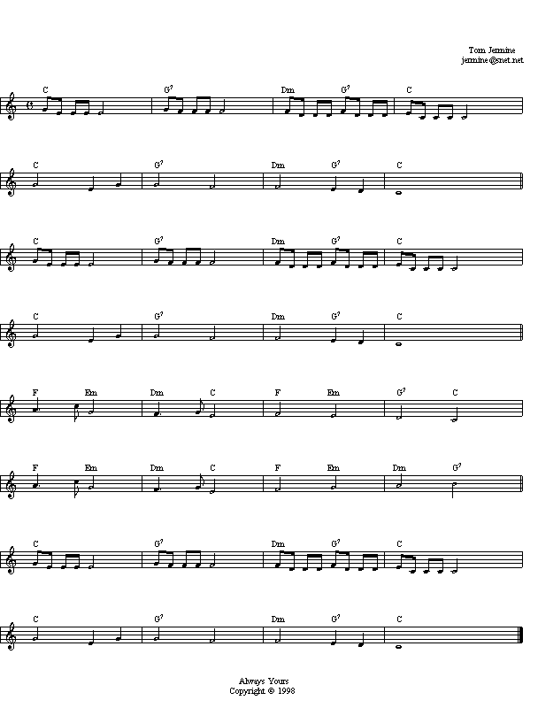 Transcrirt for Always Yours