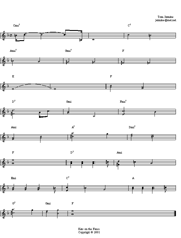 Transcrirt for Kats On The Fence